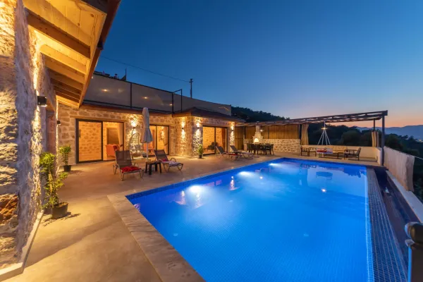 Kalkan korunakli muhafazakar kiralik villa esyada5 5787