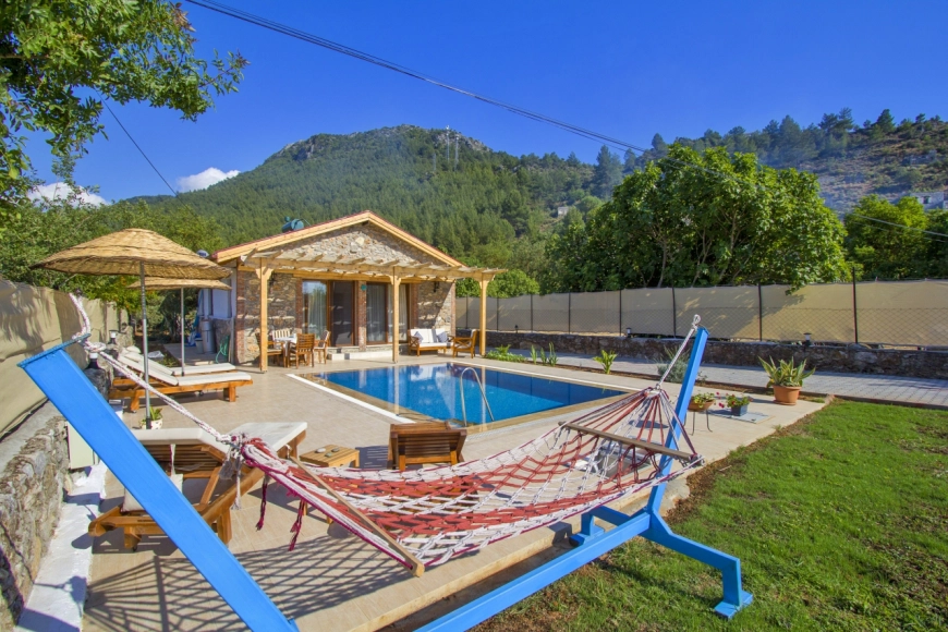 Tatil premium kayakoy kiralik korunakli villa esen 1 4356