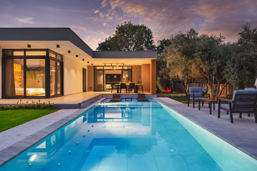 Fethiye kayakoy korunakli kapali isitmali havuzlu kiralik luks villa lucca 2 980